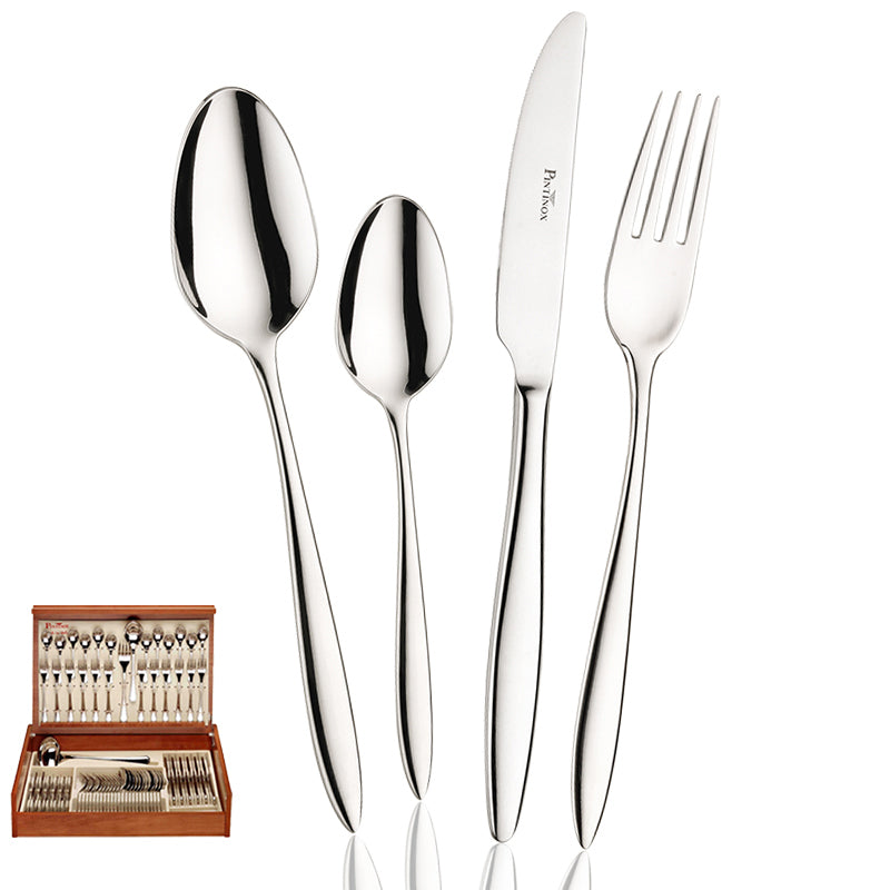 Pintinox RomaninoService de couverts en acier inoxydable set de 75 pièces