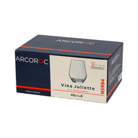 40 Cl Arcoroc Juliette Vaso de Agua en Vidrio - Set de 6 Piezas