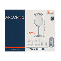 30 Cl Arcoroc Juliette Copa de Vino Multiuso en Vidrio - Set de 6 Piezas