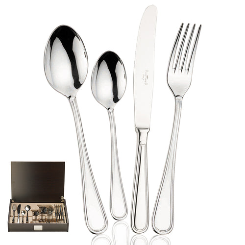 Pintinox Byron Service De Couverts En Acier Inoxydable Set 24 Pz