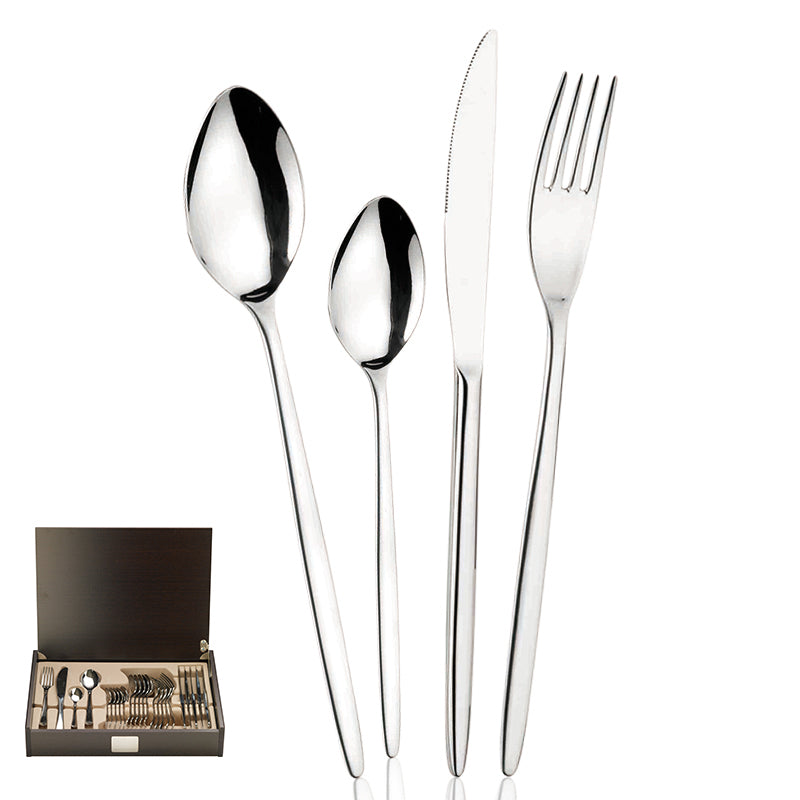 Pintinox Olivia Cutlery Set in Stainless Steel Set of 24 Pcs
