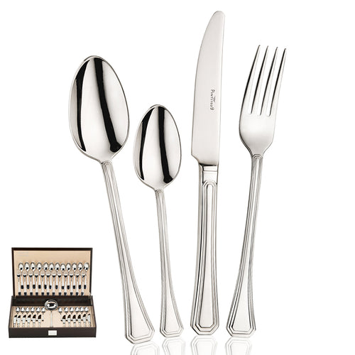 Pintinox Octavia Service De Couverts En Acier Inoxydable Set 49 Pcs