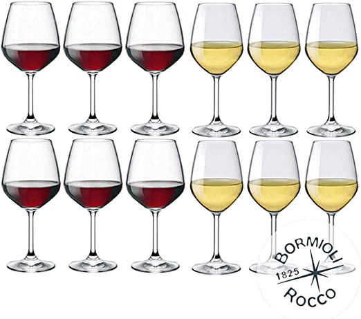 Bormioli Rocco Divino Wine Glass Set in Glass Set of 12 Pieces