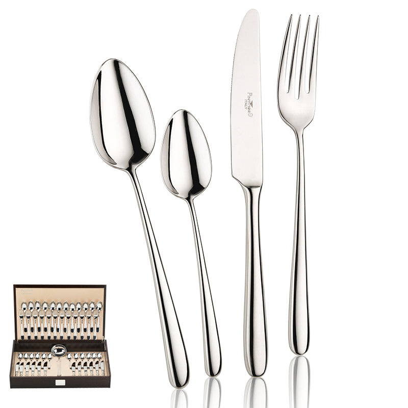 Pintinox Bramante Juego Cubiertos En Acero Inoxidable Forjado Set 49 piezas