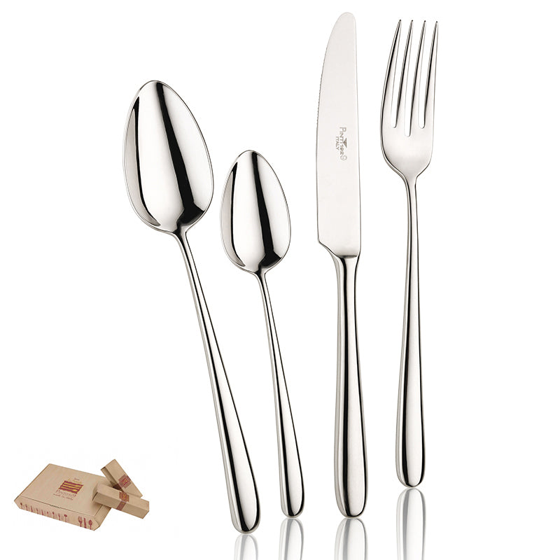 Pintinox BramanteService de couverts forgé en acier inoxydable set de 75 pièces