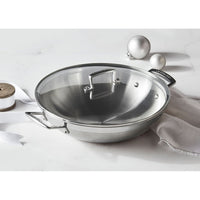 Le Creuset Acciaio Inox Wok En Acero Inoxidable Con Tapa En Vidrio