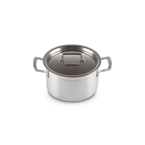Le Creuset Acciaio Inox cacerola alta con tapa en acero inoxidable