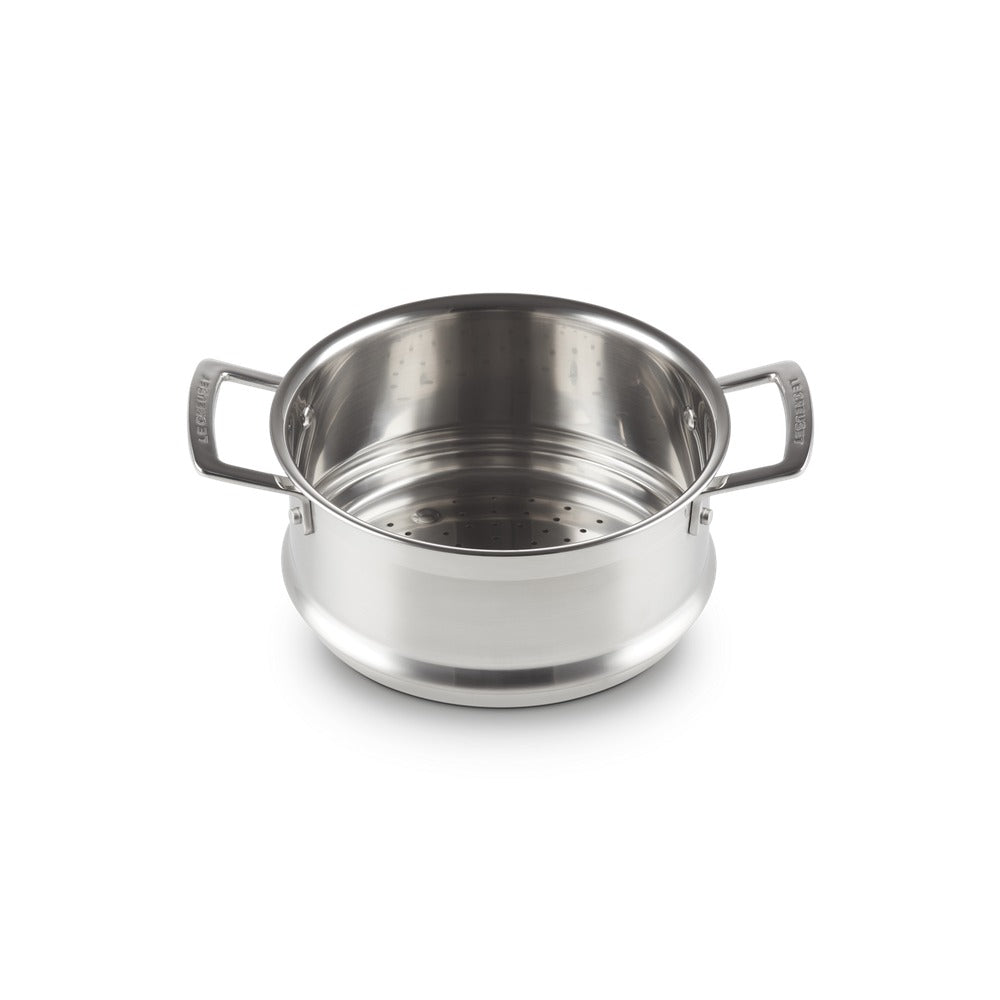 20 cm - Le Creuset Cestillo de cocción al vapor con asas de acero inoxidable