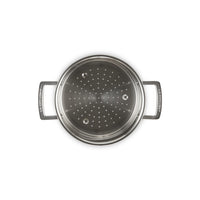 20 cm - Le Creuset Cestillo de cocción al vapor con asas de acero inoxidable