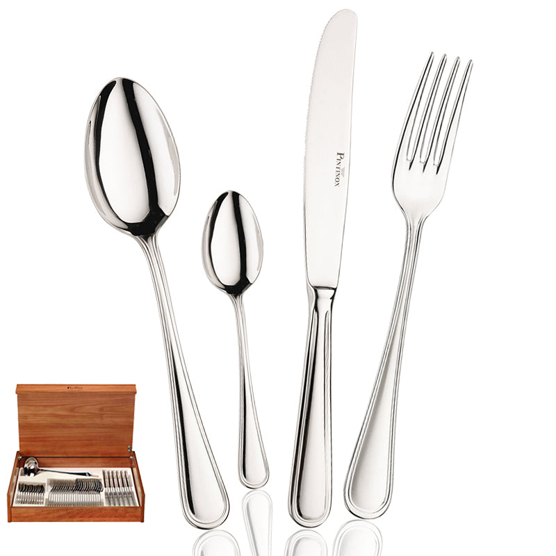 Pintinox Sirio Juego de Cubiertos En Acero Inoxidable Set de 49 Pzas