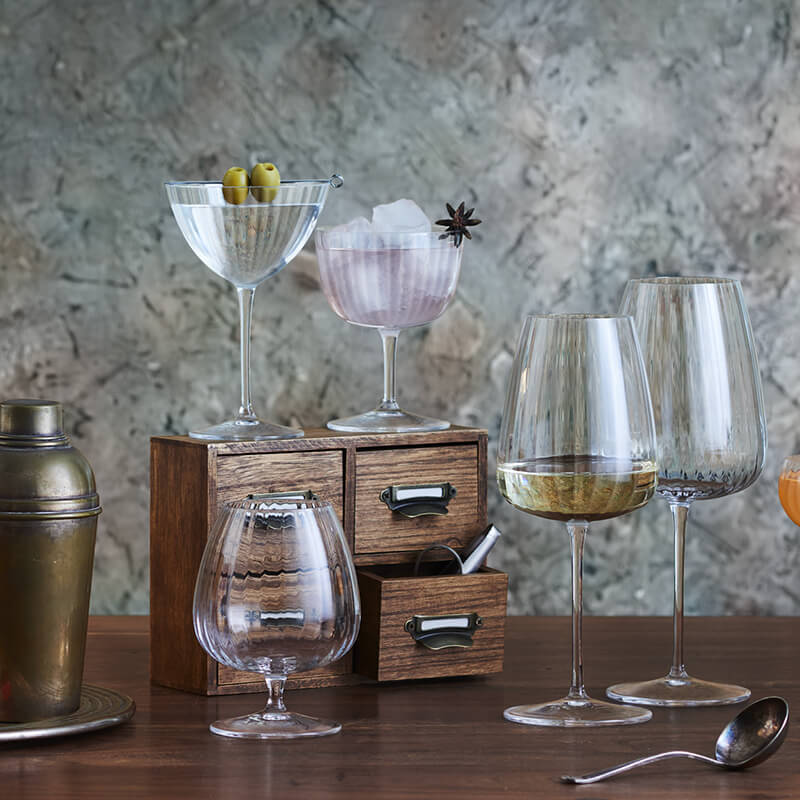 27 Cl Bormioli Luigi Speakeasies Cocktail Glass In Glass Set 6 Pcs