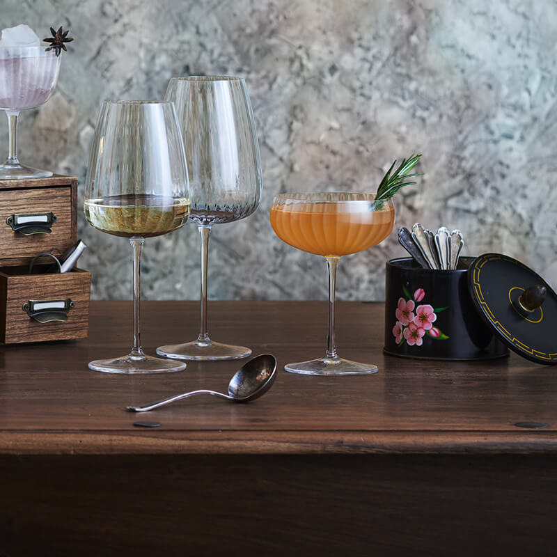 30 Cl Bormioli Luigi Speakeasies Coupe à Champagne en Verre Set 6 Pcs