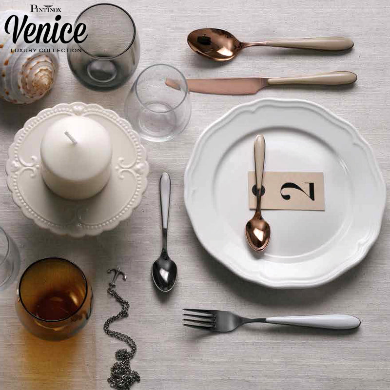 Pintinox Venice cutlery set in stainless steel - set of 16 pieces