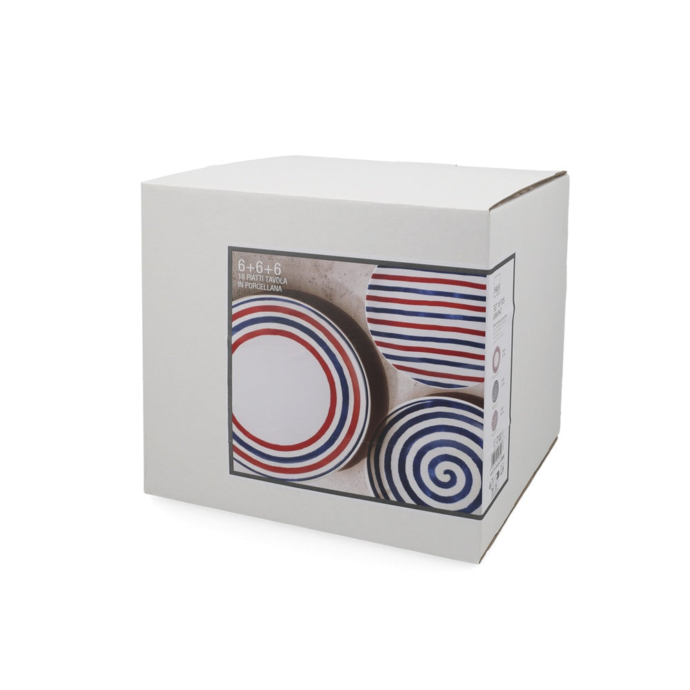 H&H Coupe Graphic Vajilla En Porcelana - Set de 18 Pzas