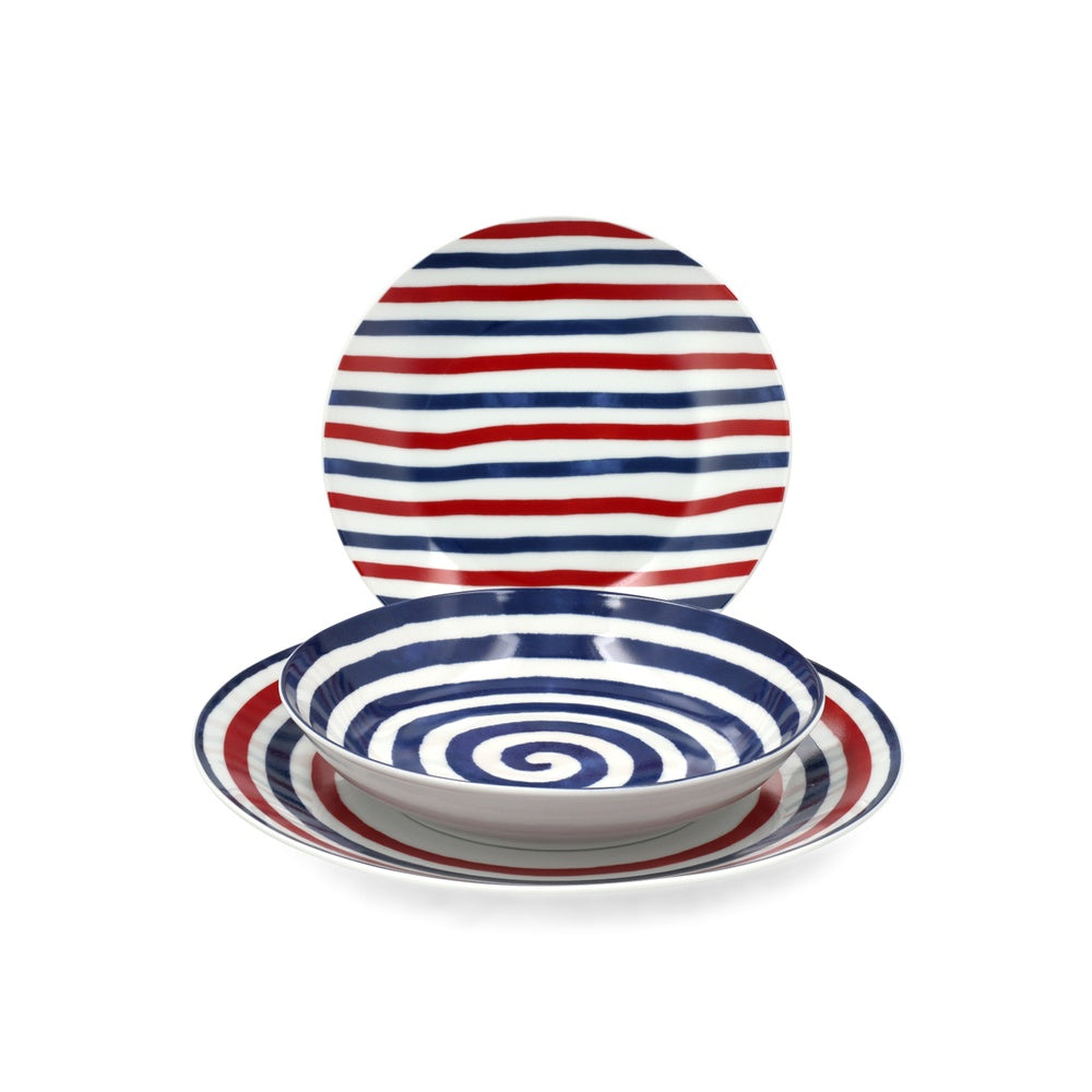 H&H Coupe Graphic Vajilla En Porcelana - Set de 18 Pzas