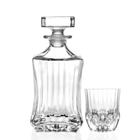 Rcr Adagio Set Whisky En Vidrio Cristalino Set 7 Pz