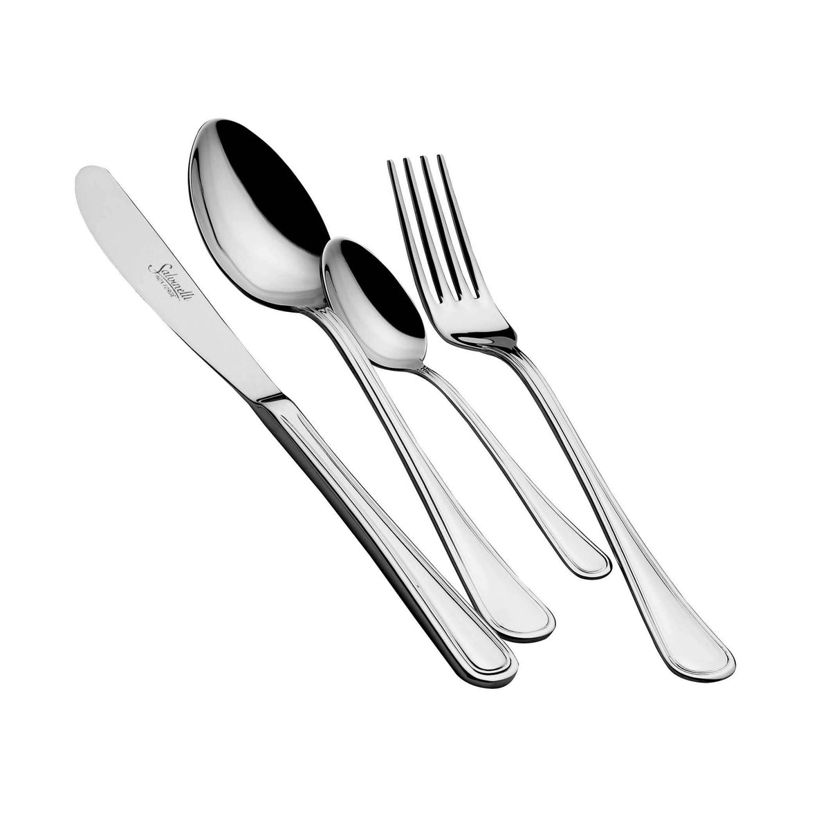 Salvinelli Atlantide Cutlery Set In Stainless Steel Set 24 Pcs