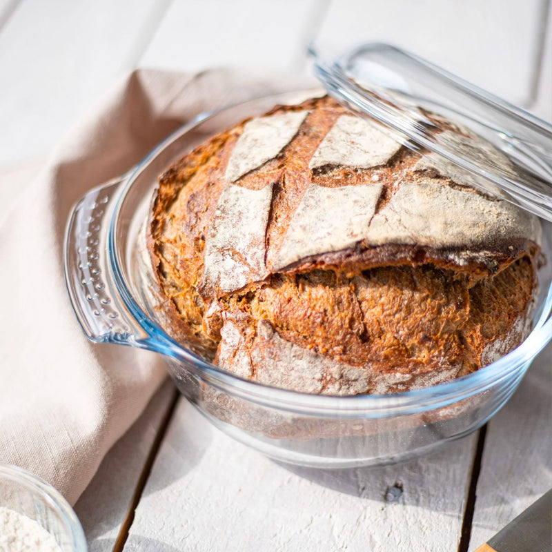 Pyrex Essentials Brotbackform mit Deckel aus Borosilikatglas Set mit 3 Stück