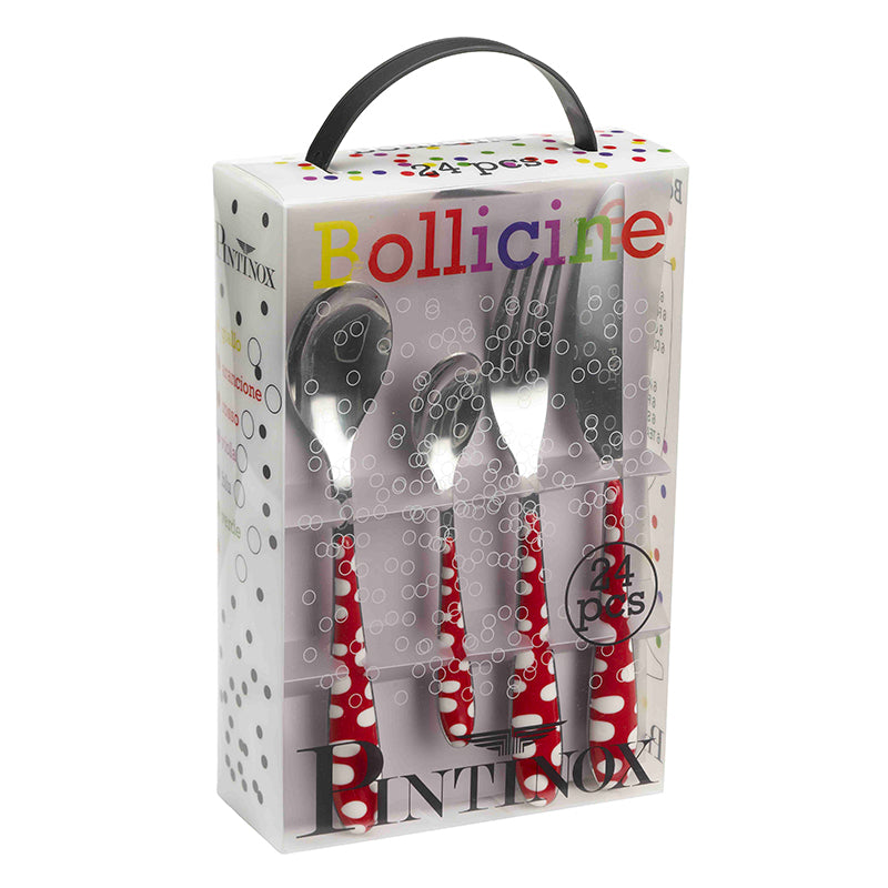 Pintinox Bollicine Service de Couverts en Acier Inoxydable - Lot de 24 Pcs