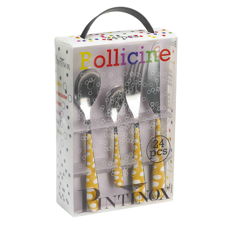 Pintinox Bollicine Service de Couverts en Acier Inoxydable - Lot de 24 Pcs
