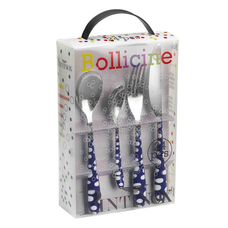 Pintinox Bollicine Service de Couverts en Acier Inoxydable - Lot de 24 Pcs