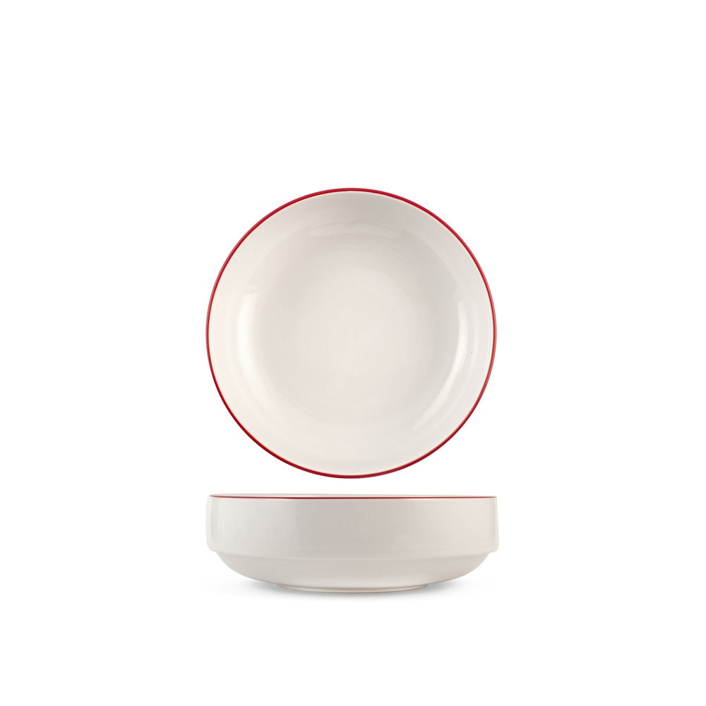 H&H Essence Red Service de Table En Porcelaine - Set de 18 Pcs