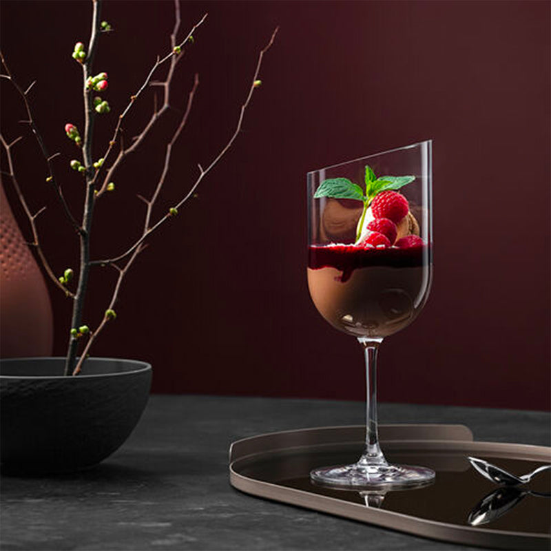40 5 Cl Villeroy And Boch Newmoon Verre à vin rouge en verre Set de 4 pièces
