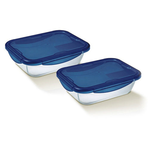 Pyrex Cook And Go Set Contenitori Per Alimenti In Vetro Borosilicato Set 2 Pz