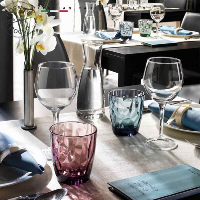 30 5 Cl Bormioli Rocco Diamond Water Glass in Glass Set of 6 Pieces