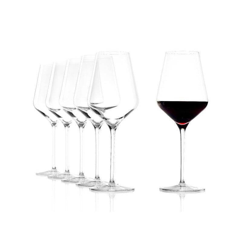 56 8 Cl Stolzle Lausitz Quatrophil Verre à Vin Rouge en Verre - Lot de 6 Pièces