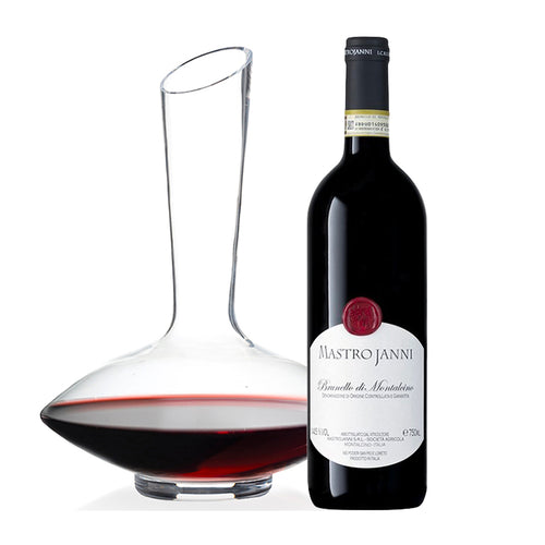 Mastrojanni Brunello Di Montalcino Docg 2017 Azienda Agricola Mastrojanni Set fles decanter Vinea Bormioli Luigi