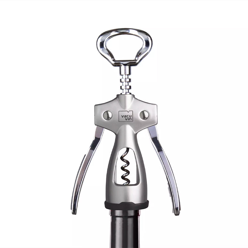 Vacu Vin Ouvre-Bouteille Tire-Bouchon Double Levier Aile En Acier Inoxydable