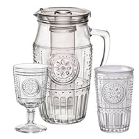 Bormioli Rocco Romantic set jarra con copas de vidrio Decorado Set de 13 pzas