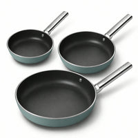 20-24-28 cm - Cookware Set Lage Koekenpannen van Aluminium met Keramische Coating - Set van 3