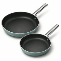 24-28 cm - Cookware Set Lage Koekenpannen van Aluminium met Keramische Coating - Set van 2