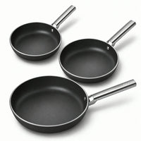 20-24-28 cm - Cookware Set Lage Koekenpannen van Aluminium met Keramische Coating - Set van 3