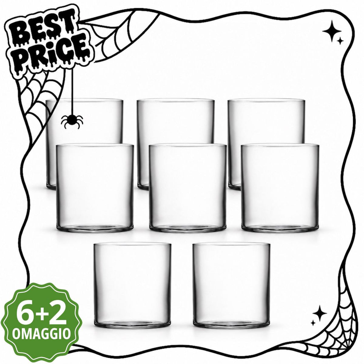 Bormioli Luigi Top Class Waterglazen 35 cl - 6 + 2 Gratis