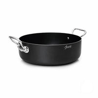 Agnelli Al Black 3mm Antiaderente Ceramic Pro Casseruola Bassa Induzione In Alluminio