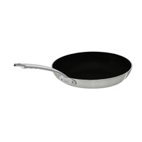 Agnelli Induction Chef 2-Ply Low Sloped Non-Stick SharkSkin Pan in Aluminum with Stainless Steel Handle