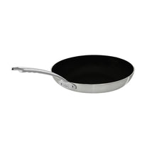 Agnelli Induction Chef 2-Ply Low Sloped Non-Stick SharkSkin Pan in Aluminum with Stainless Steel Handle