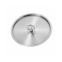 Alu-Inox 3-Laags Deksel van Aluminium met Knop in Roestvrij Staal