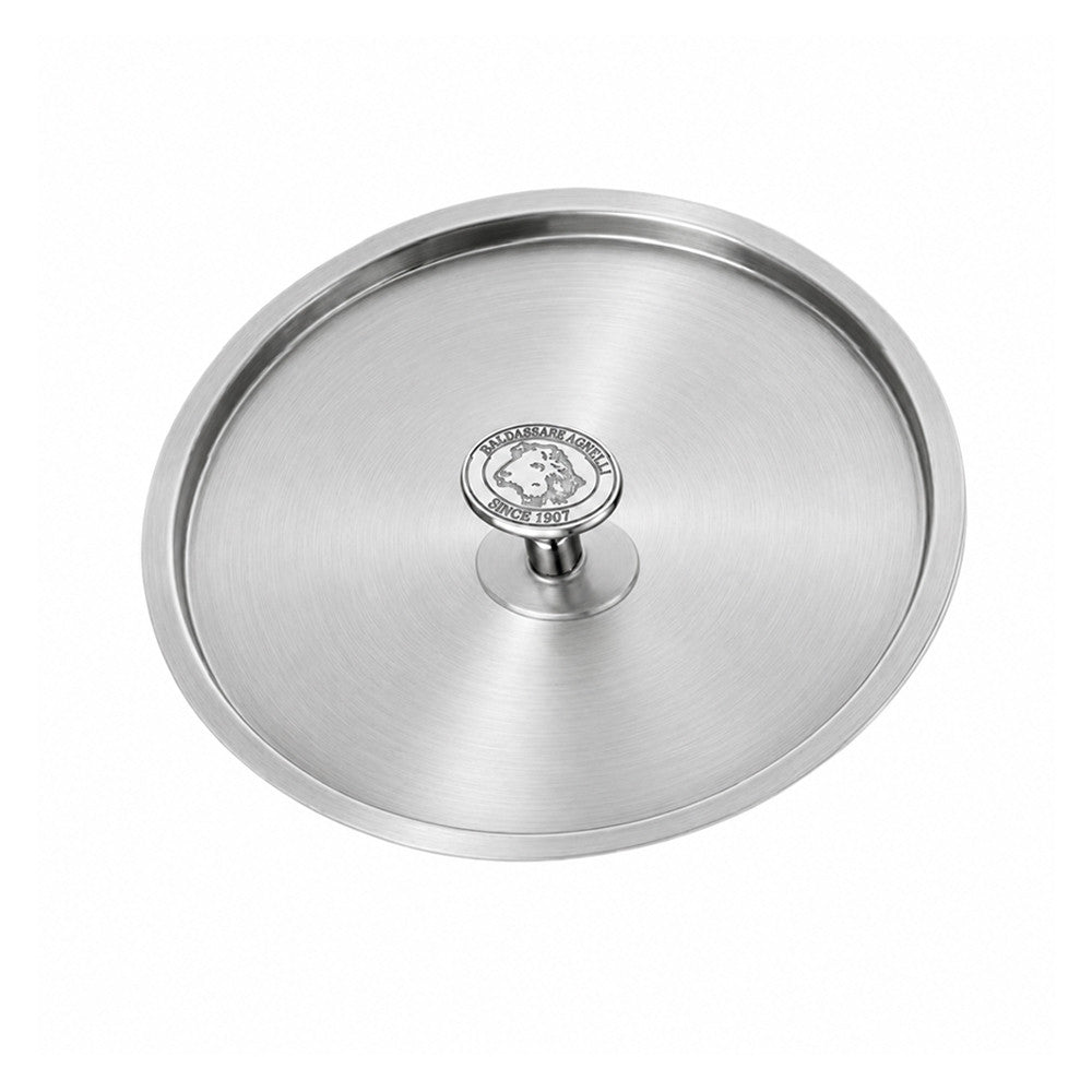 Alu-Inox 3-Laags Deksel van Aluminium met Knop in Roestvrij Staal