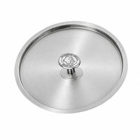 Alu-Inox 3-Laags Deksel van Aluminium met Knop in Roestvrij Staal