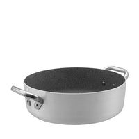 Agnelli SharkSkin Niedriger Topf aus Antihaft-Aluminium mit 2 Edelstahlgriffen