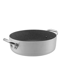 Agnelli SharkSkin Niedriger Topf aus Antihaft-Aluminium mit 2 Edelstahlgriffen