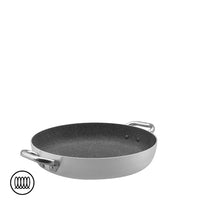 Agnelli SharkSkin Lage Anti-aanbak Aluminium Inductie Braadpan met 2 Roestvrijstalen Handvatten