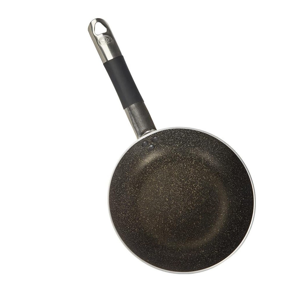 Agnelli Effetto Pietra hoge taps anti-aanbak Infinity pan in aluminium met Cool handgreep