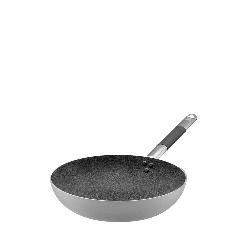 Agnelli SharkSkin Sartén Alta Cónica En Aluminio Antiadherente Con Mango Cool En Acero Inoxidable