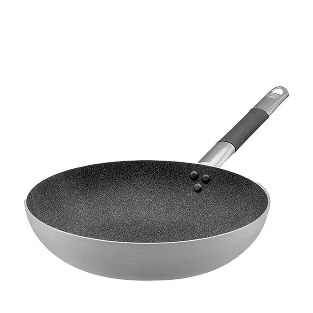 Agnelli SharkSkin Sartén Alta Cónica En Aluminio Antiadherente Con Mango Cool En Acero Inoxidable