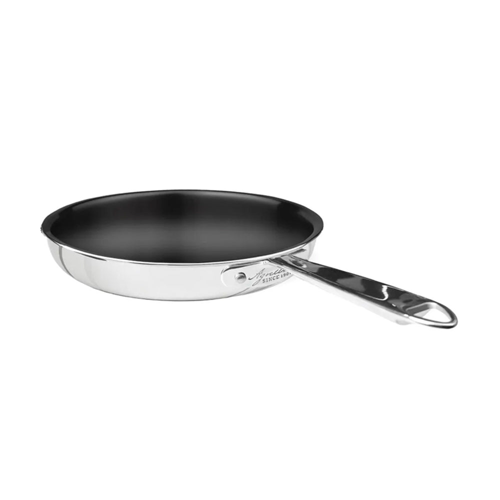 Agnelli Non-Stick Alu-Inox Sartén Baja con Antiadherente Sharkskin en Aluminio con Mango de Acero Inoxidable